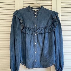 Veronica Beard chambray top, XS